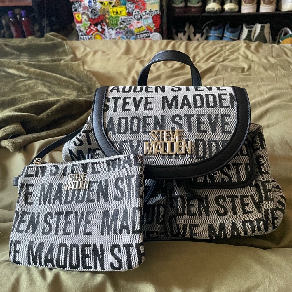 Steve Madden Mini Backpack + Pouch - image 1